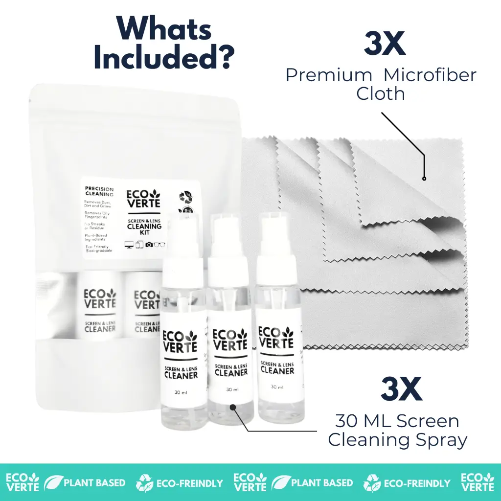 EcoVerte Screen Cleaning Kit Whats Included.webp