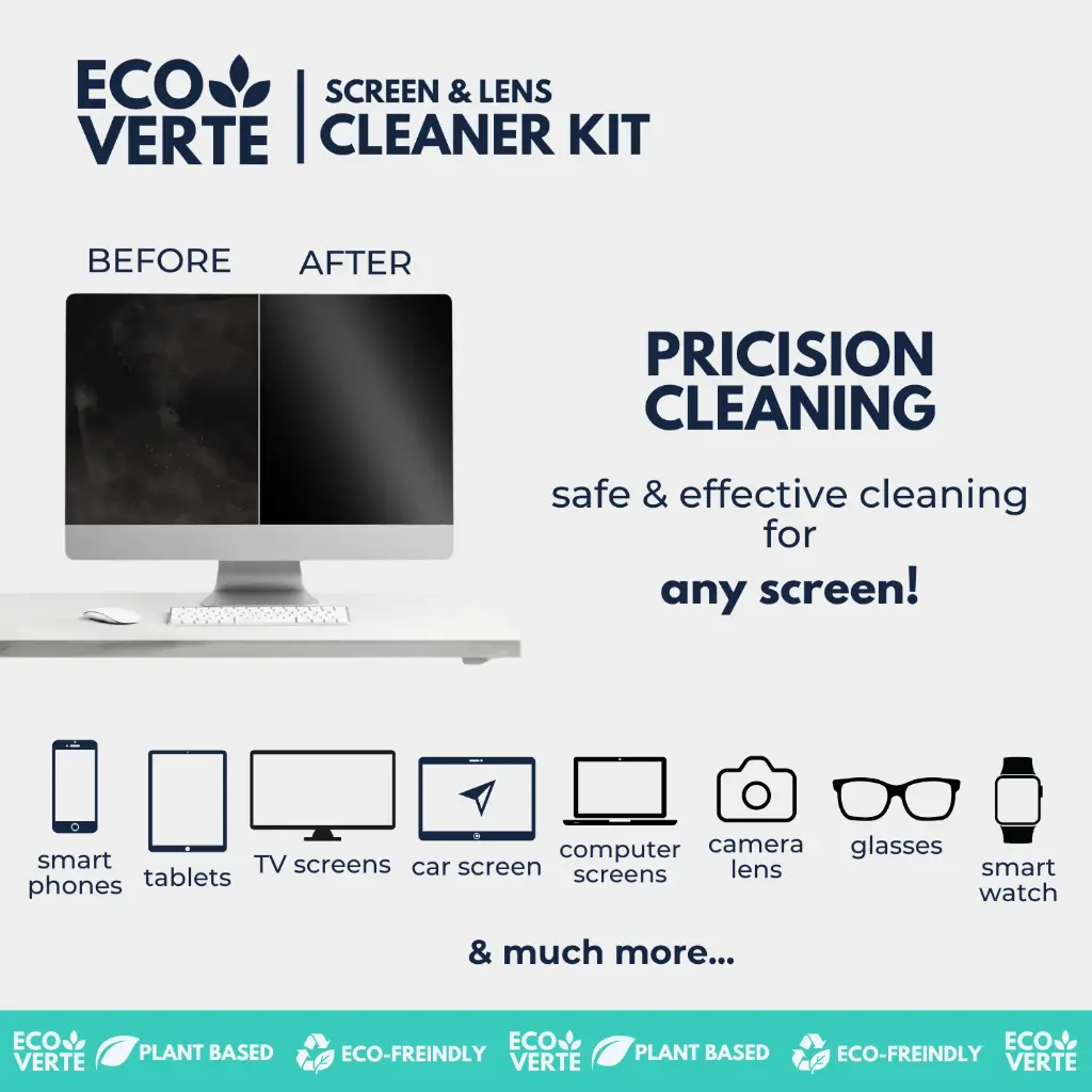 EcoVerte Screen Cleaner kit for mobile tablet laptop and glasses.webp
